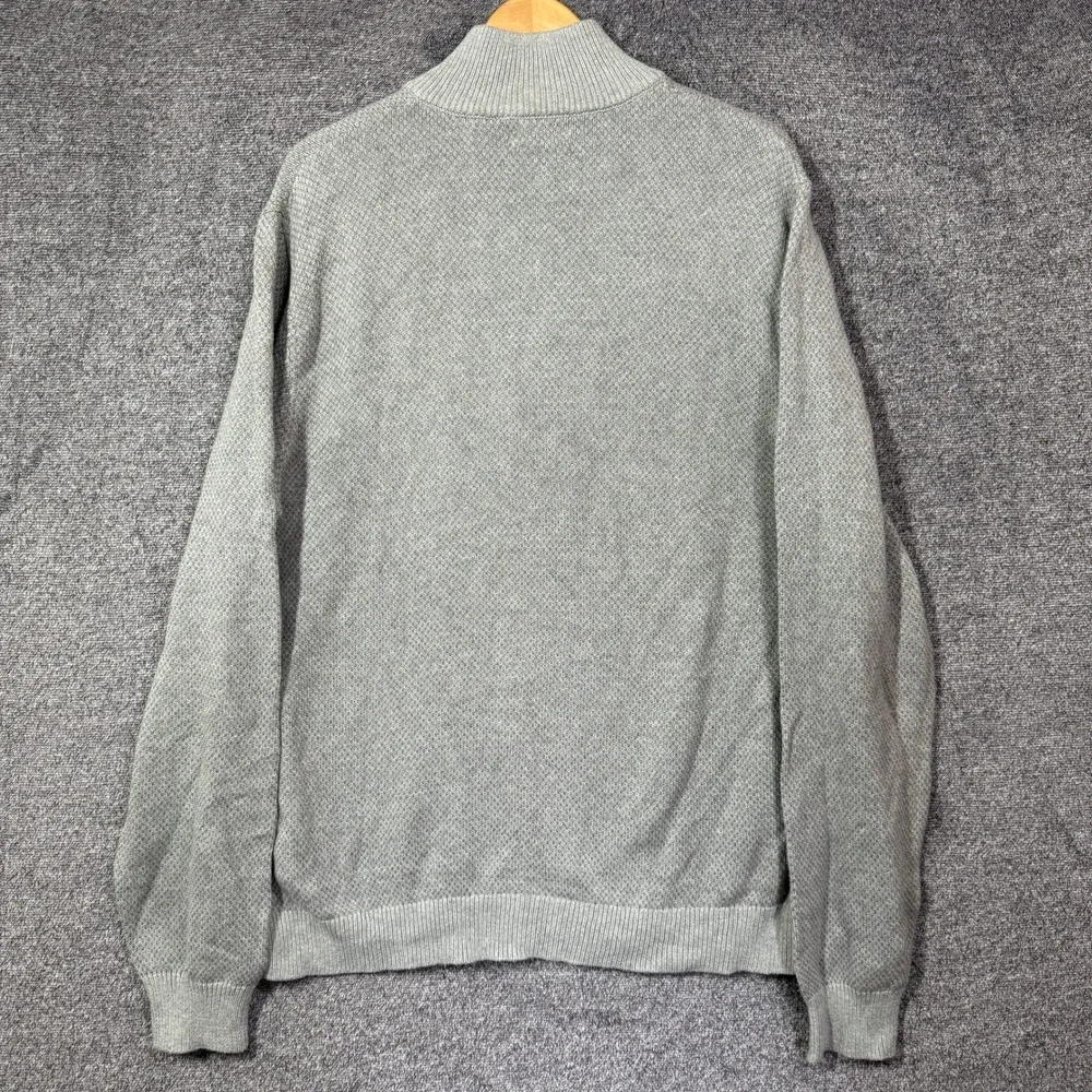 Goodfellow & Co Sweater Mens XL Gray 100% Cotton Textured Quarter Zip NWT